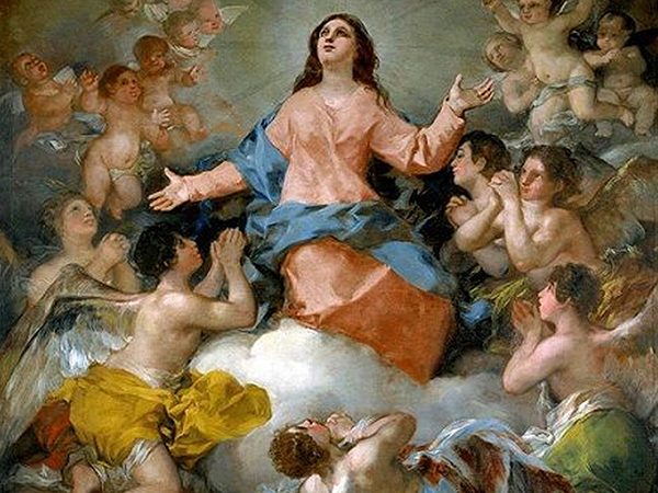 De kerk van Chinchón, Nuestra Señora de la Asunción, is de trotse eigenaar van een schilderij van Goya met als thema de hemelvaart van de heilige Maagd Maria.